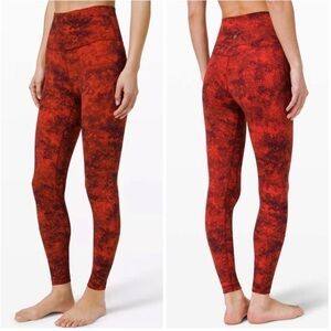 LULULEMON Align leggings Pant 28" Lunar New Year in Intricate Oasis Love Red 4